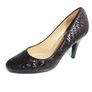 Cole Haan Genevieve Pump Brown Woven Leather 9.5